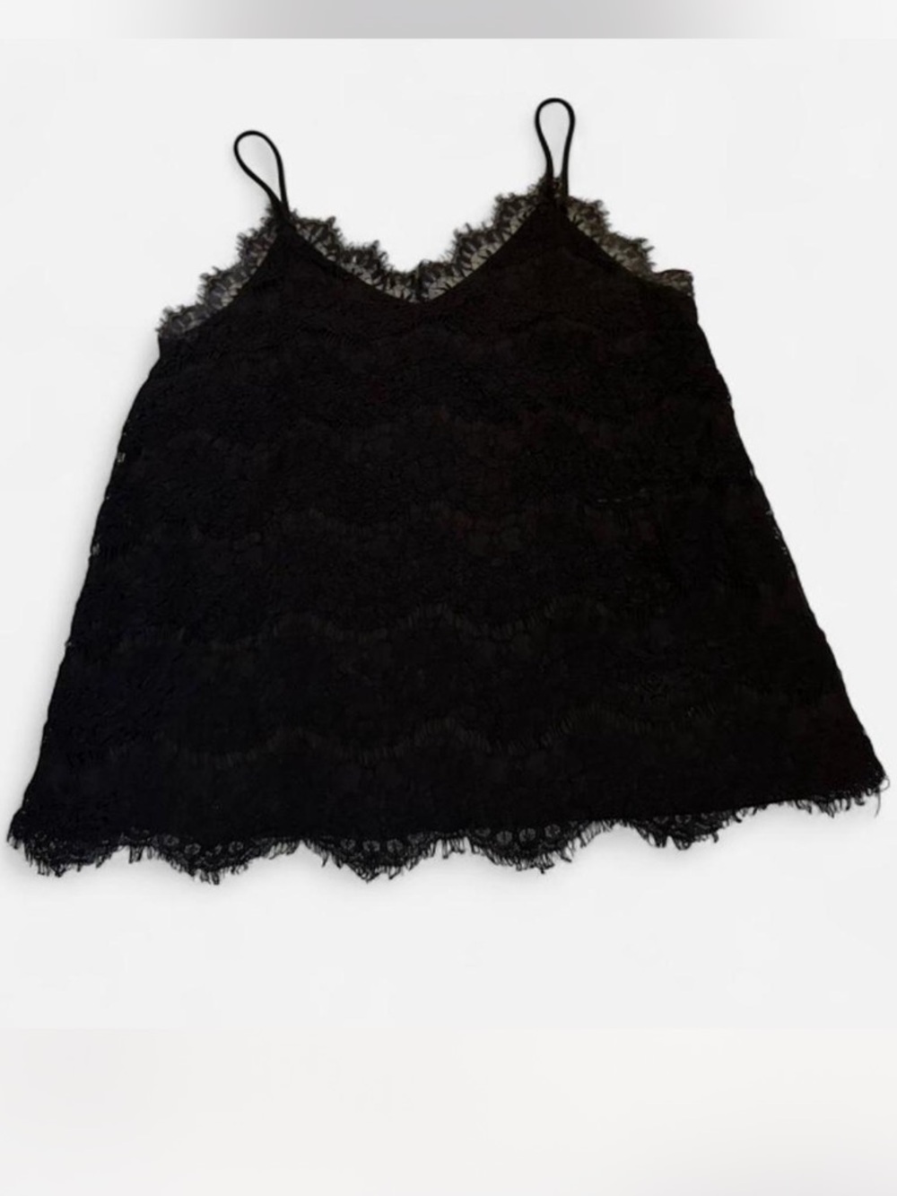 Monteau Black Lace Trim Camisole